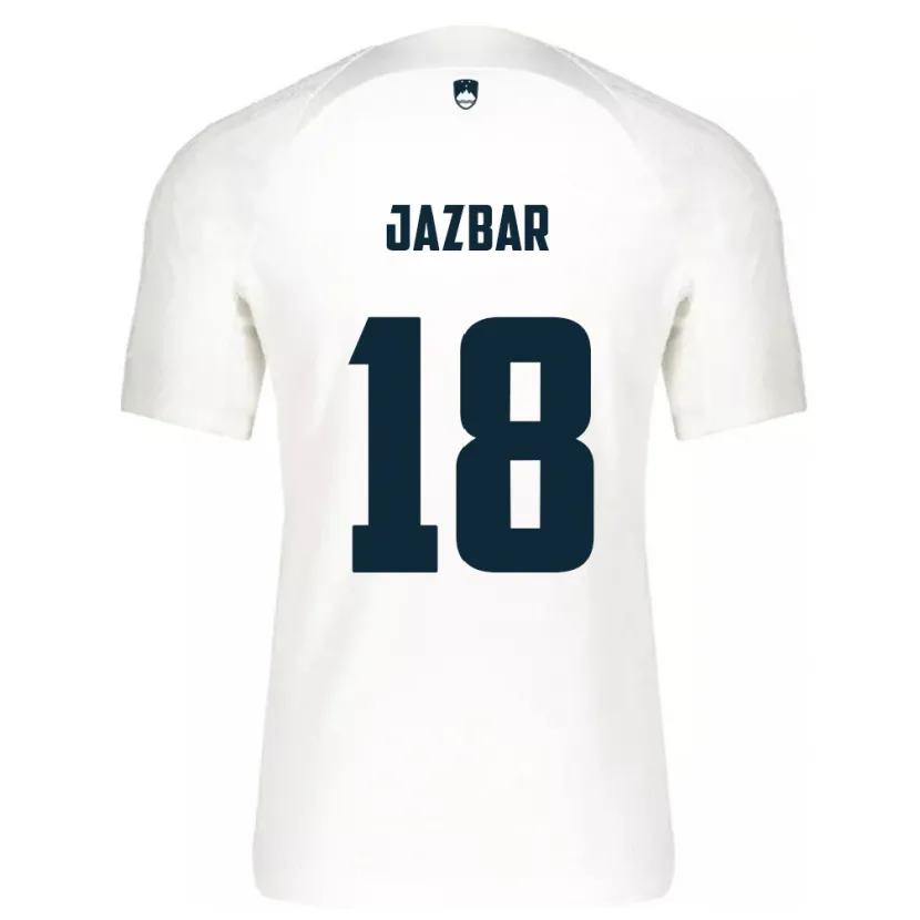 Danxen Femme Maillot Slovénie Chris Jazbar #18 Blanc Tenues Domicile 24-26 T-Shirt