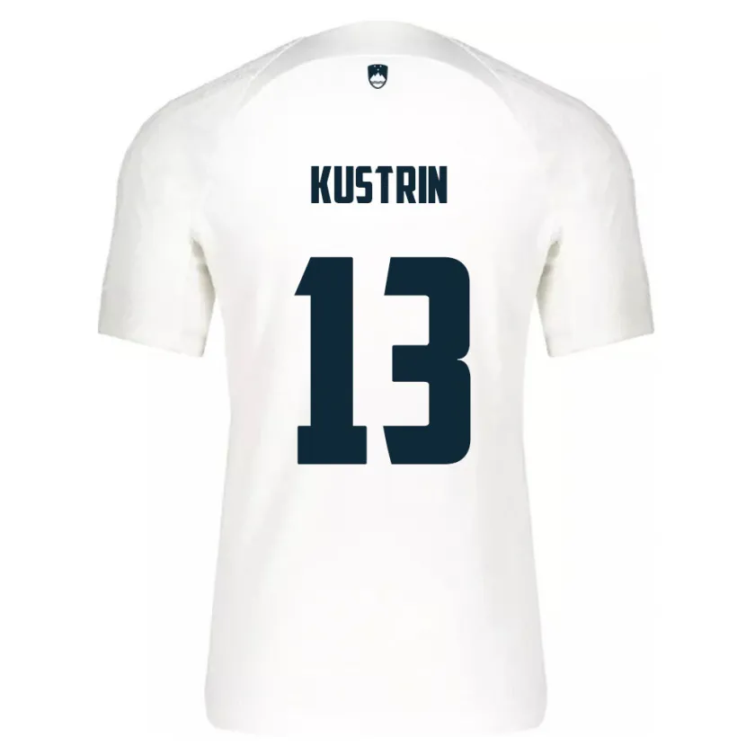 Danxen Femme Maillot Slovénie Zala Kuštrin #13 Blanc Tenues Domicile 24-26 T-Shirt