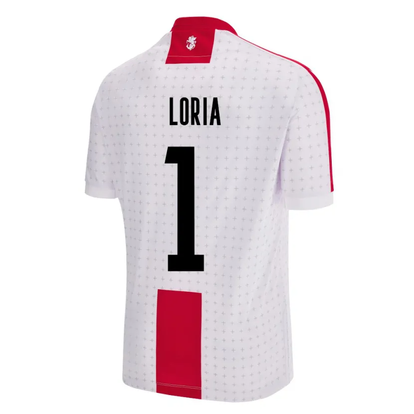 Danxen Femme Maillot Géorgie Giorgi Loria #1 Blanc Tenues Domicile 24-26 T-Shirt