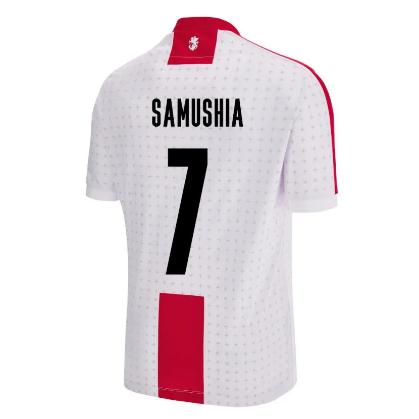 Danxen Femme Maillot Géorgie Saba Samushia #7 Blanc Tenues Domicile 24-26 T-Shirt