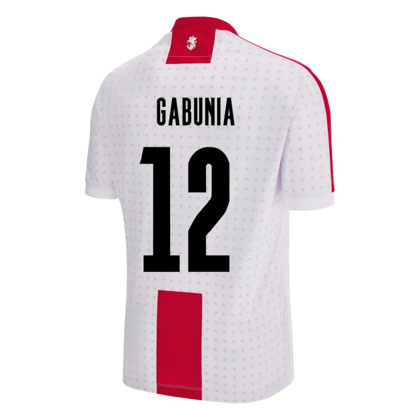 Danxen Femme Maillot Géorgie Tatia Gabunia #12 Blanc Tenues Domicile 24-26 T-Shirt