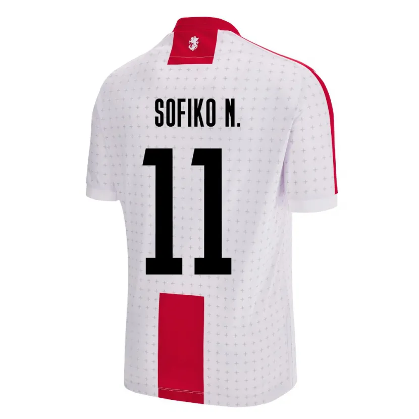 Danxen Femme Maillot Géorgie Sofiko Narsia #11 Blanc Tenues Domicile 24-26 T-Shirt