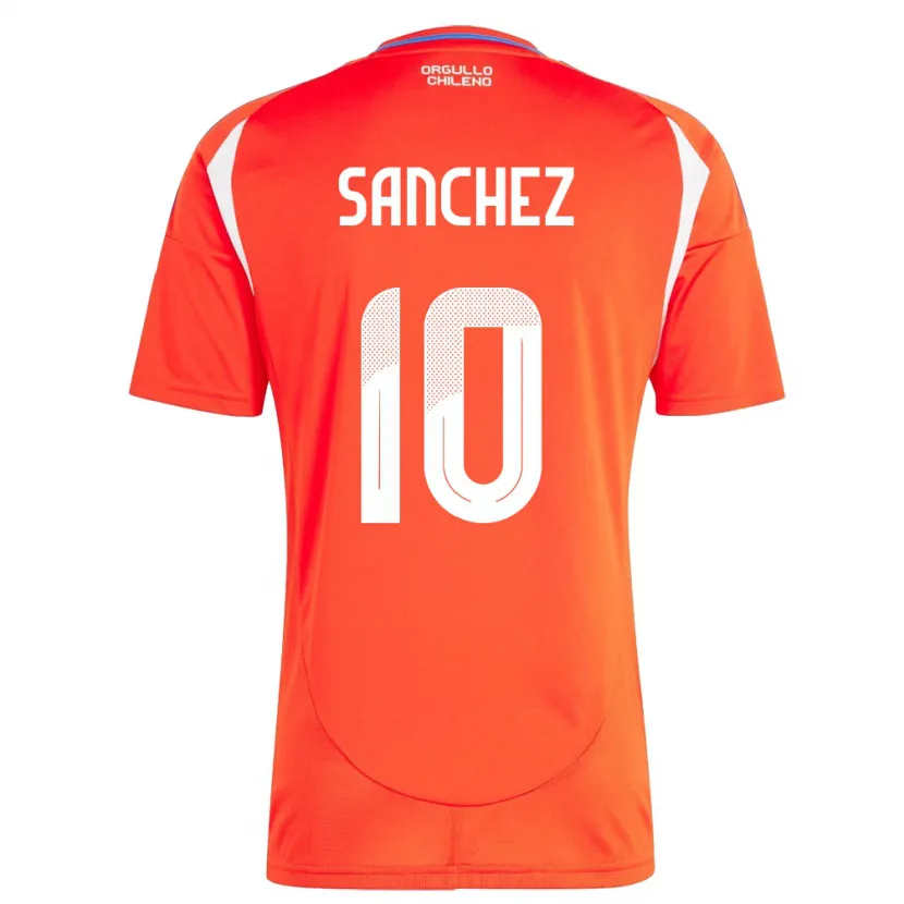 Danxen Femme Maillot Chili Alexis Sánchez #10 Rouge Tenues Domicile 24-26 T-Shirt