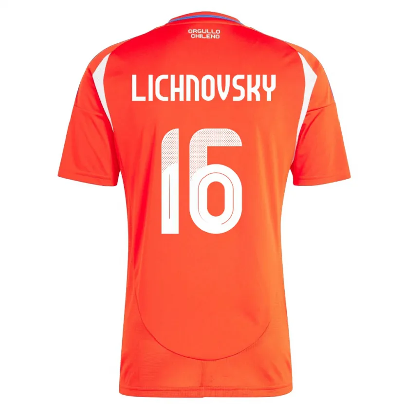 Danxen Femme Maillot Chili Igor Lichnovsky #16 Rouge Tenues Domicile 24-26 T-Shirt