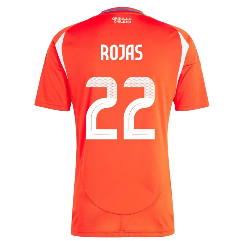Danxen Femme Maillot Chili Jeyson Rojas #22 Rouge Tenues Domicile 24-26 T-Shirt