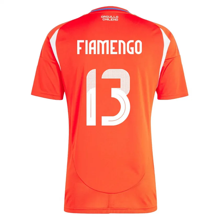 Danxen Femme Maillot Chili Darko Fiamengo #13 Rouge Tenues Domicile 24-26 T-Shirt