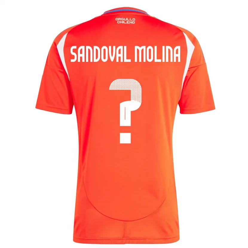 Danxen Femme Maillot Chili Mario Sandoval Molina #0 Rouge Tenues Domicile 24-26 T-Shirt