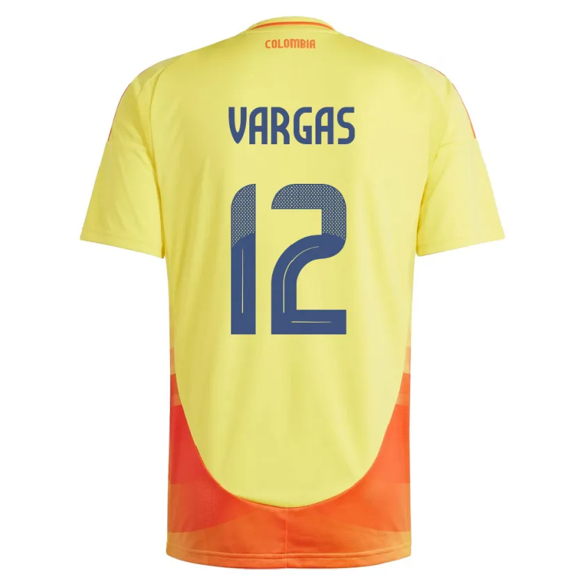 Danxen Femme Maillot Colombie Camilo Vargas #12 Jaune Tenues Domicile 24-26 T-Shirt