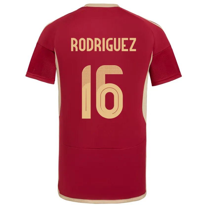 Danxen Femme Maillot Venezuela Arianna Rodríguez #16 Bourgogne Tenues Domicile 24-26 T-Shirt
