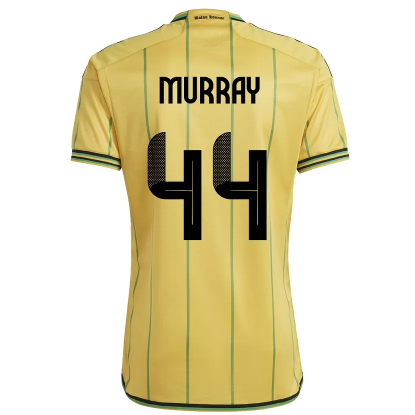 Danxen Femme Maillot Jamaïque Satara Murray #44 Jaune Tenues Domicile 24-26 T-Shirt