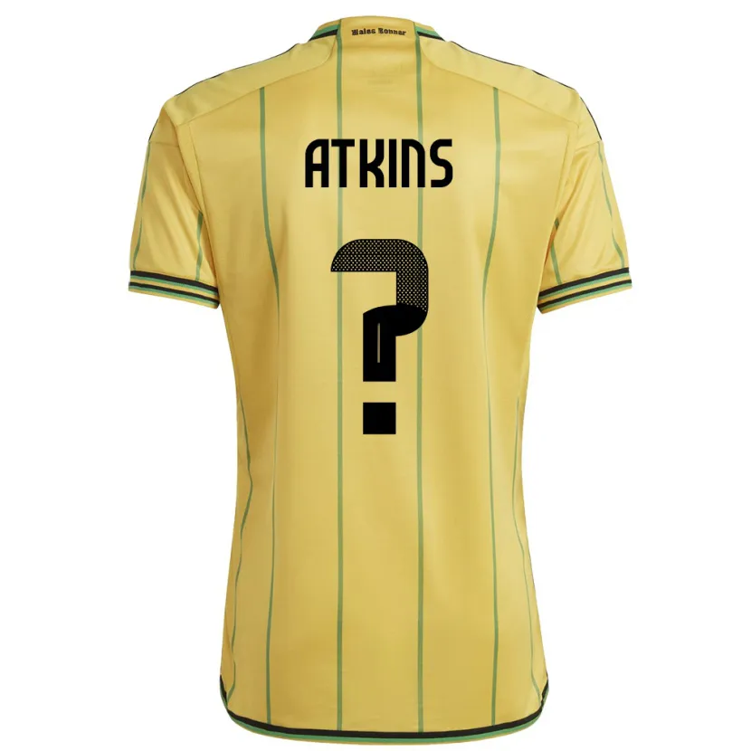 Danxen Femme Maillot Jamaïque Maliah Atkins #0 Jaune Tenues Domicile 24-26 T-Shirt