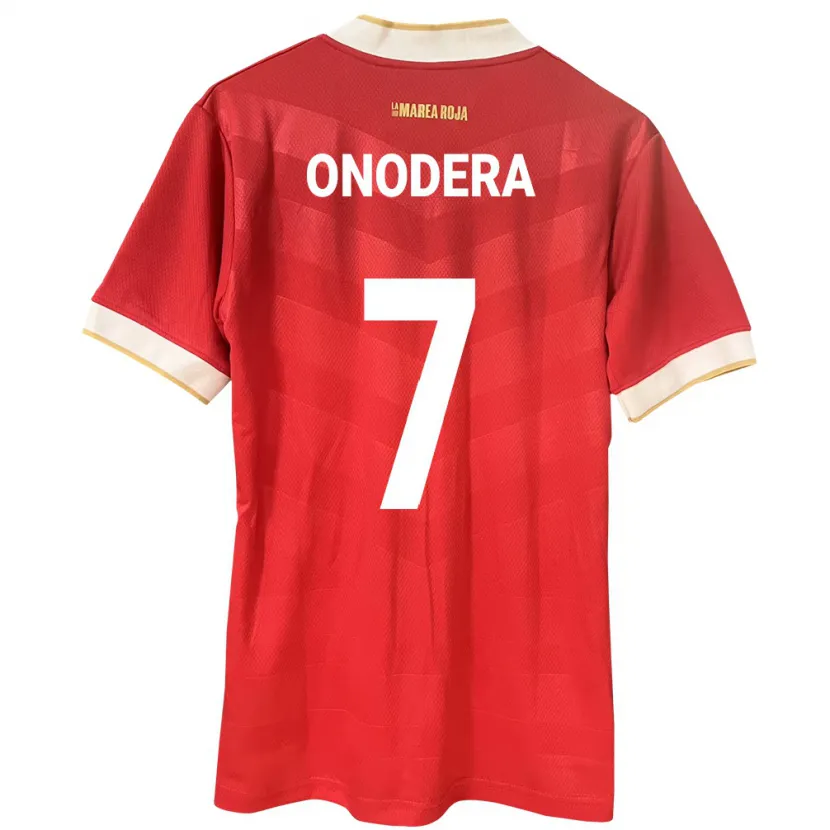 Danxen Femme Maillot Panama Alison Onodera #7 Rouge Tenues Domicile 24-26 T-Shirt