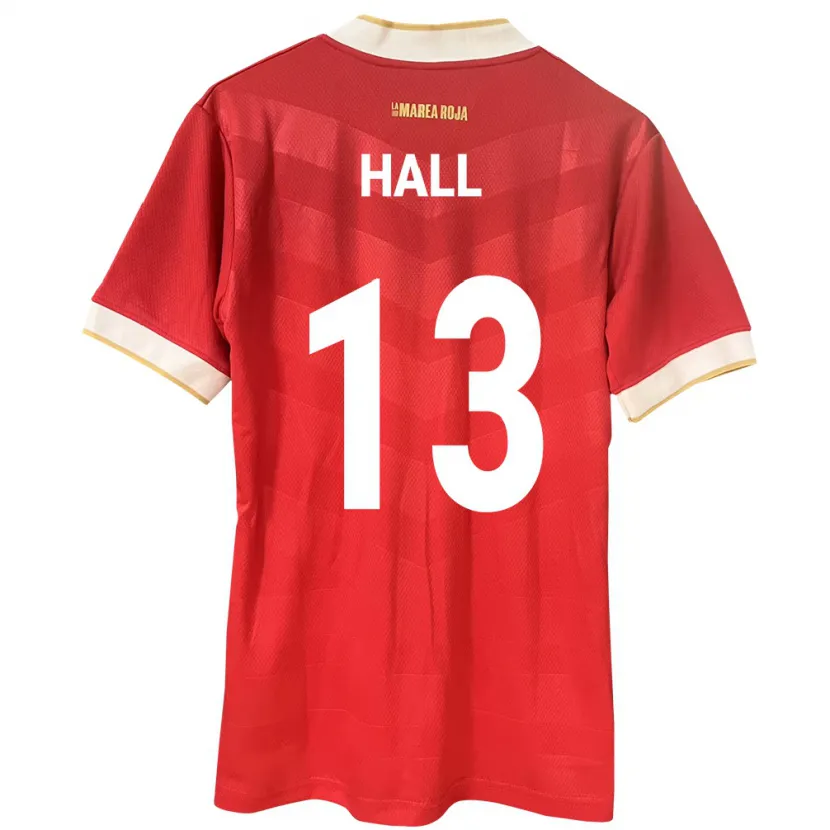 Danxen Femme Maillot Panama Gianna Hall #13 Rouge Tenues Domicile 24-26 T-Shirt