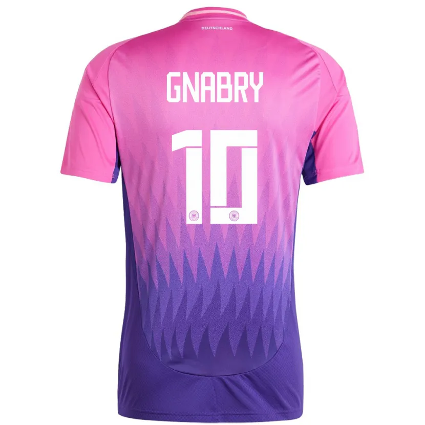 Danxen Femme Maillot Allemagne Serge Gnabry #10 Rose-Mauve Tenues Extérieur 24-26 T-Shirt
