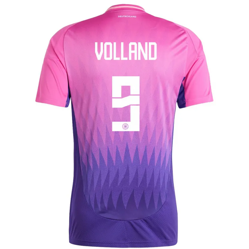 Danxen Femme Maillot Allemagne Kevin Volland #9 Rose-Mauve Tenues Extérieur 24-26 T-Shirt