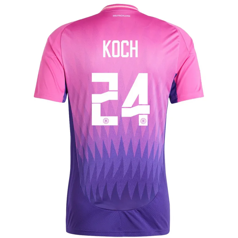 Danxen Femme Maillot Allemagne Robin Koch #24 Rose-Mauve Tenues Extérieur 24-26 T-Shirt