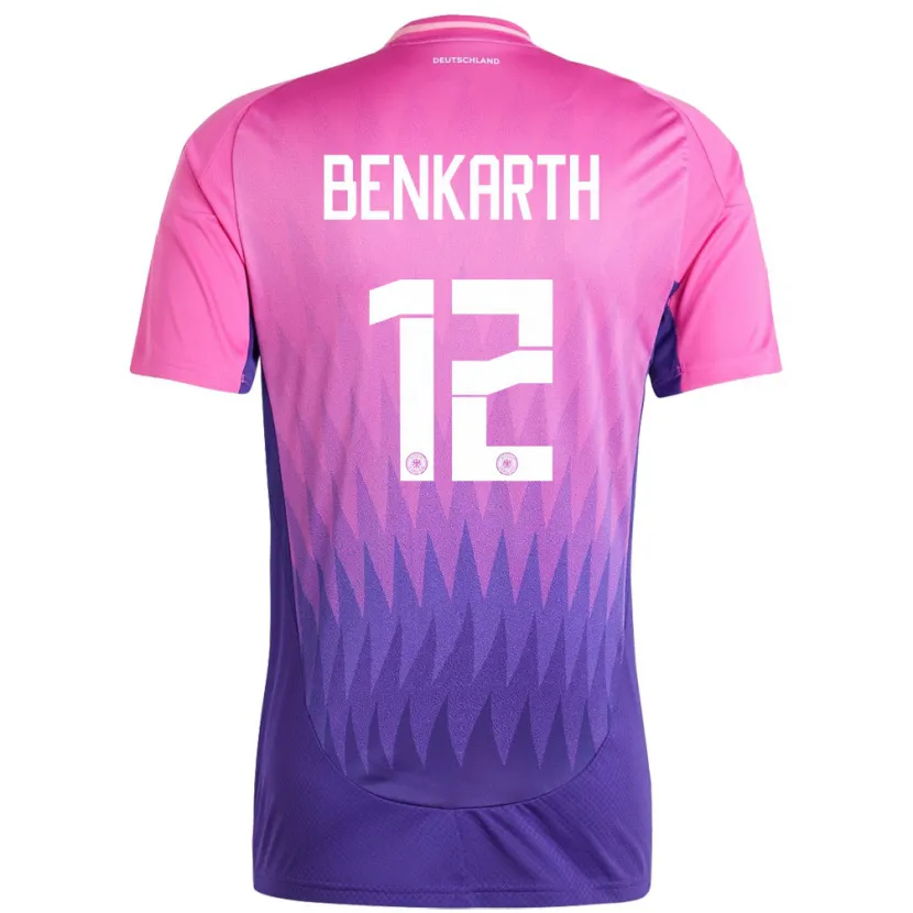 Danxen Femme Maillot Allemagne Laura Benkarth #12 Rose-Mauve Tenues Extérieur 24-26 T-Shirt