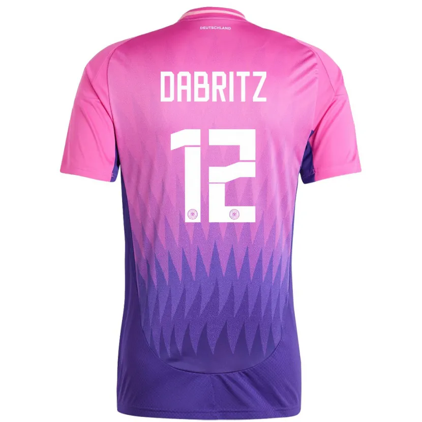 Danxen Femme Maillot Allemagne Sara Dabritz #12 Rose-Mauve Tenues Extérieur 24-26 T-Shirt