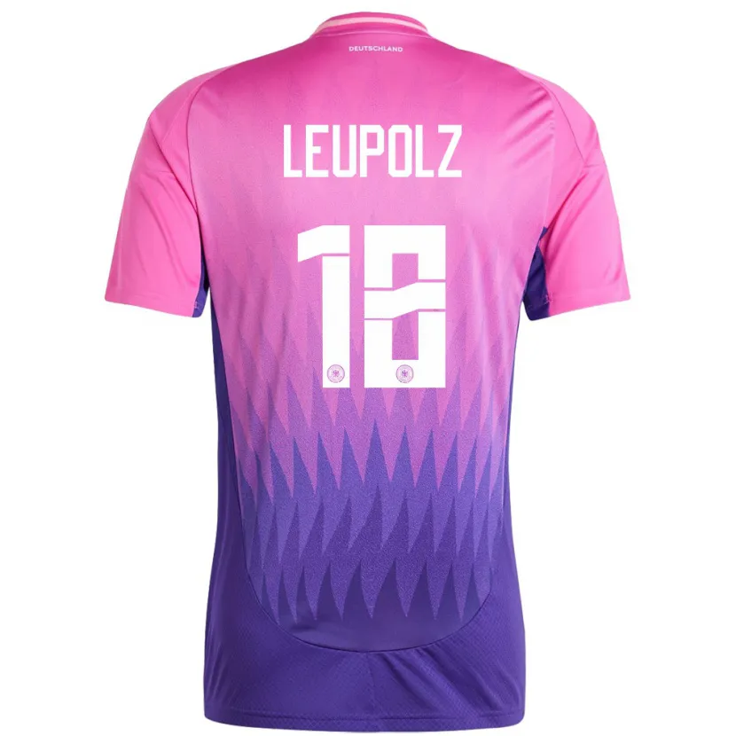 Danxen Femme Maillot Allemagne Melanie Leupolz #18 Rose-Mauve Tenues Extérieur 24-26 T-Shirt