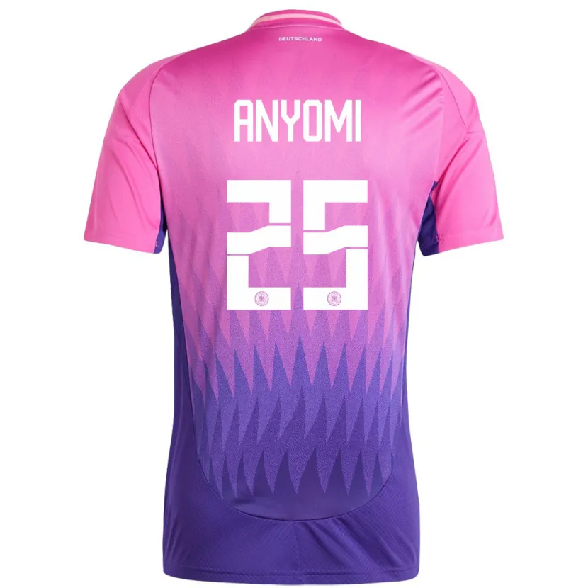 Danxen Femme Maillot Allemagne Nicole Anyomi #25 Rose-Mauve Tenues Extérieur 24-26 T-Shirt