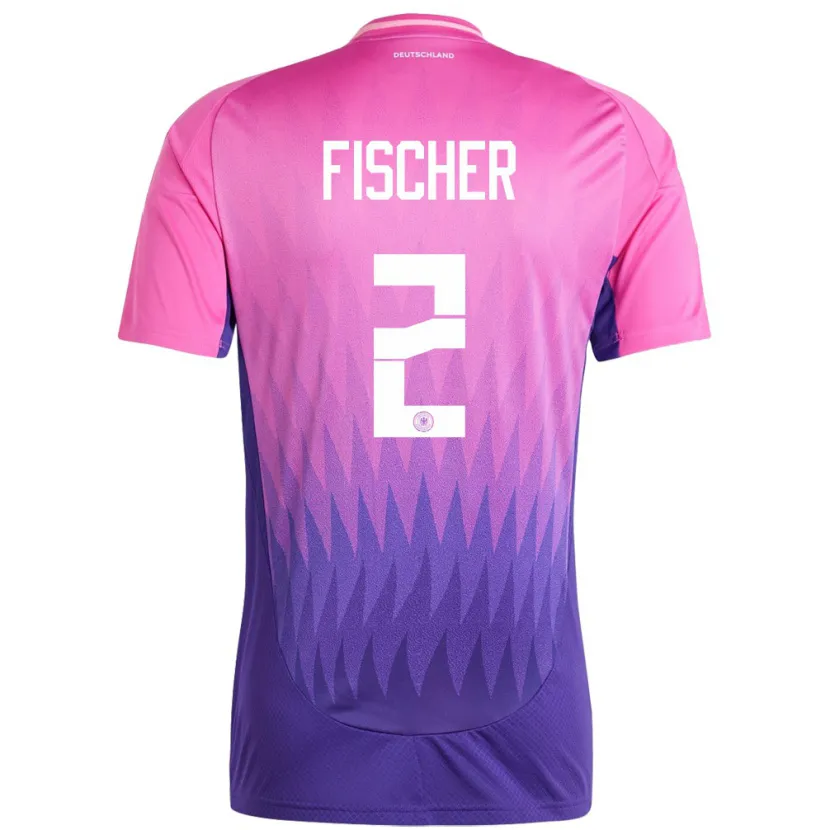 Danxen Femme Maillot Allemagne Kilian Fischer #2 Rose-Mauve Tenues Extérieur 24-26 T-Shirt