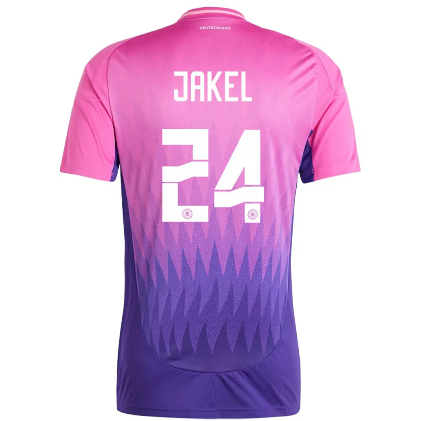 Danxen Femme Maillot Allemagne Frederik Jakel #24 Rose-Mauve Tenues Extérieur 24-26 T-Shirt