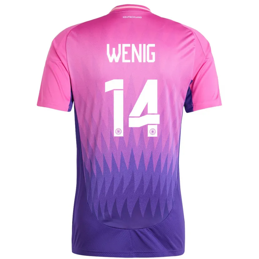 Danxen Femme Maillot Allemagne Marcel Wenig #14 Rose-Mauve Tenues Extérieur 24-26 T-Shirt