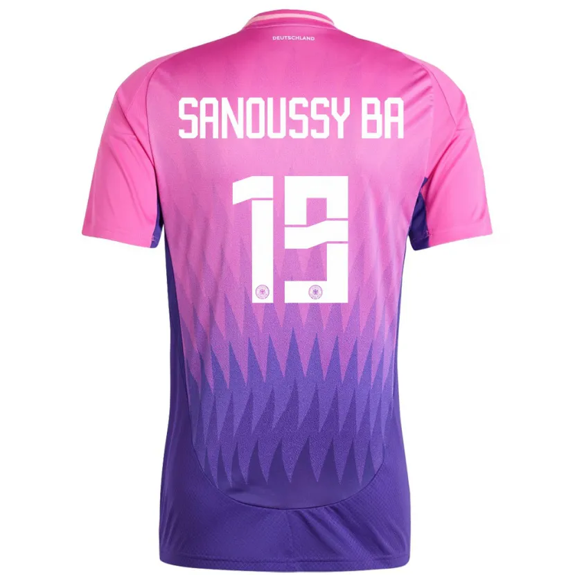Danxen Femme Maillot Allemagne Sanoussy Ba #19 Rose-Mauve Tenues Extérieur 24-26 T-Shirt