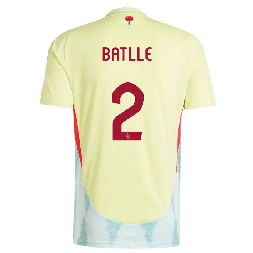 Danxen Femme Maillot Espagne Ona Batlle #2 Jaune Tenues Extérieur 24-26 T-Shirt