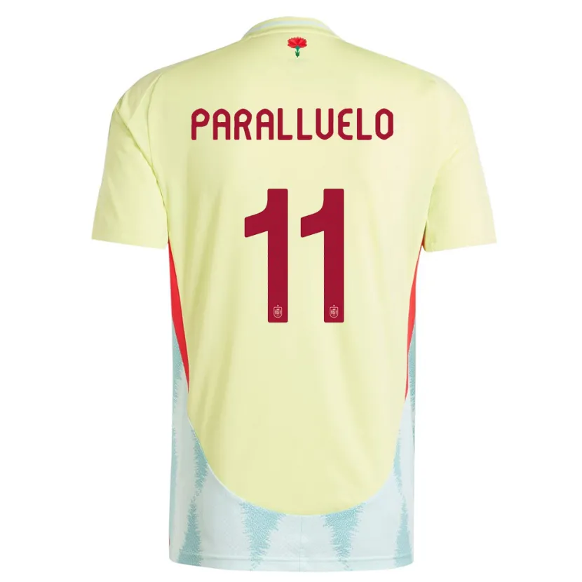 Danxen Femme Maillot Espagne Salma Paralluelo #11 Jaune Tenues Extérieur 24-26 T-Shirt