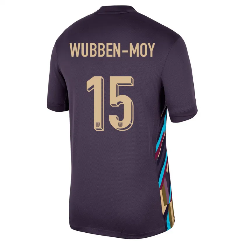 Danxen Femme Maillot Angleterre Lotte Wubben Moy #15 Raisins Noirs Tenues Extérieur 24-26 T-Shirt