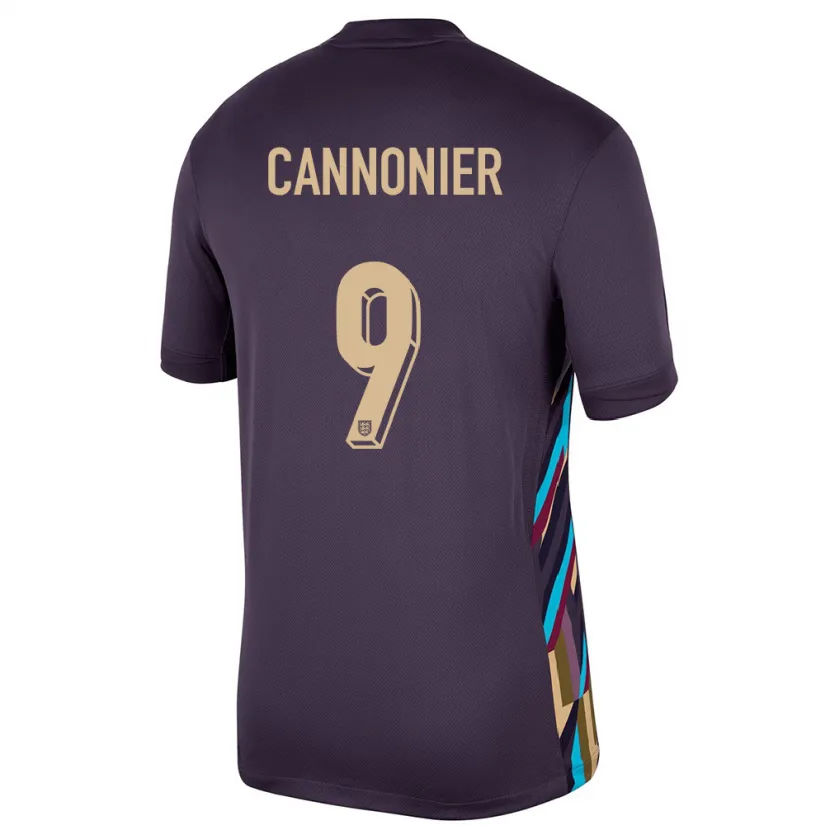 Danxen Femme Maillot Angleterre Oakley Cannonier #9 Raisins Noirs Tenues Extérieur 24-26 T-Shirt