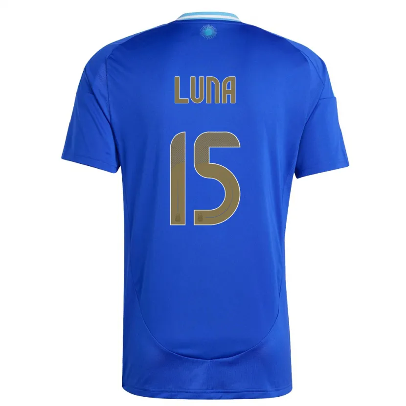 Danxen Femme Maillot Argentine Alex Luna #15 Bleu Tenues Extérieur 24-26 T-Shirt