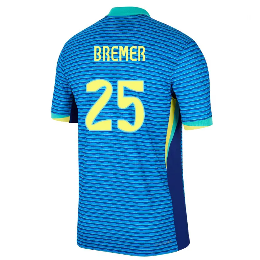 Danxen Femme Maillot Brésil Bremer #25 Bleu Tenues Extérieur 24-26 T-Shirt