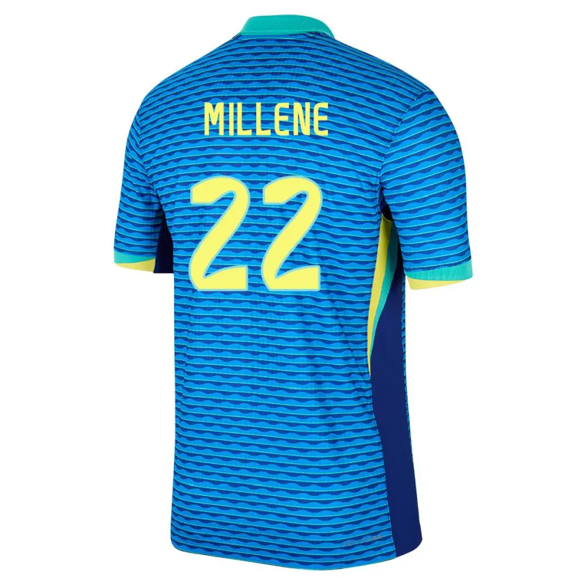 Danxen Femme Maillot Brésil Millene #22 Bleu Tenues Extérieur 24-26 T-Shirt