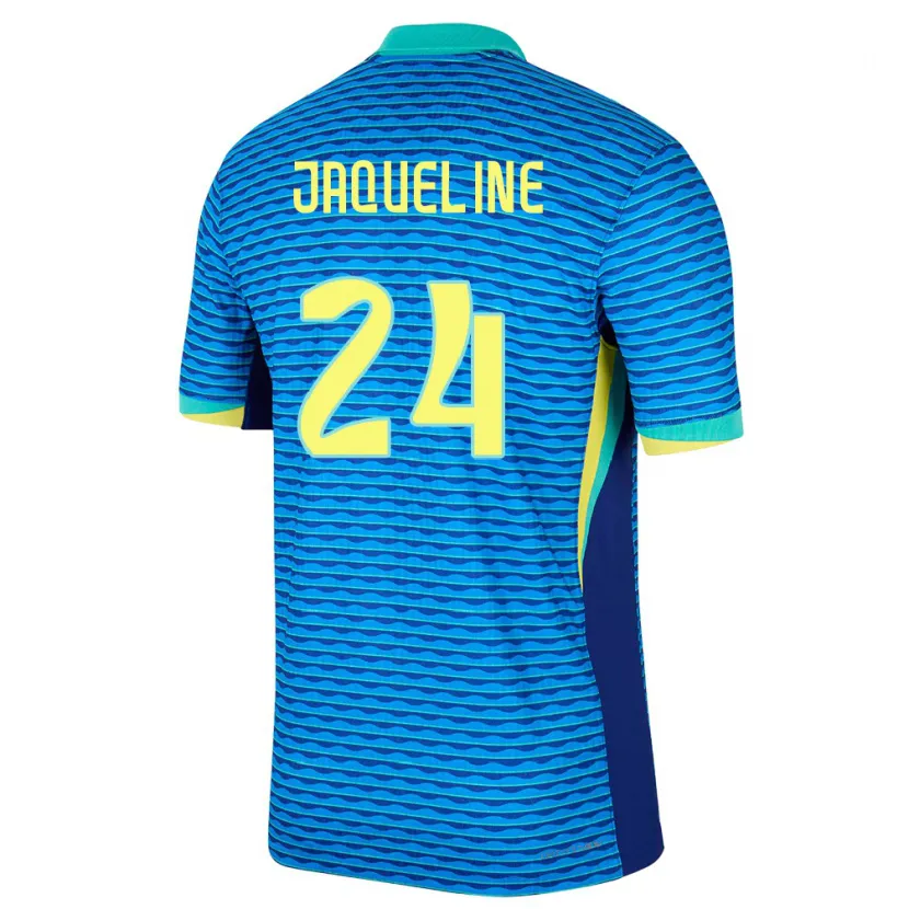 Danxen Femme Maillot Brésil Jaqueline #24 Bleu Tenues Extérieur 24-26 T-Shirt
