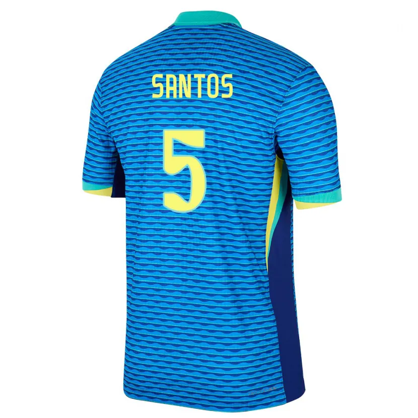 Danxen Femme Maillot Brésil Andrey Santos #5 Bleu Tenues Extérieur 24-26 T-Shirt