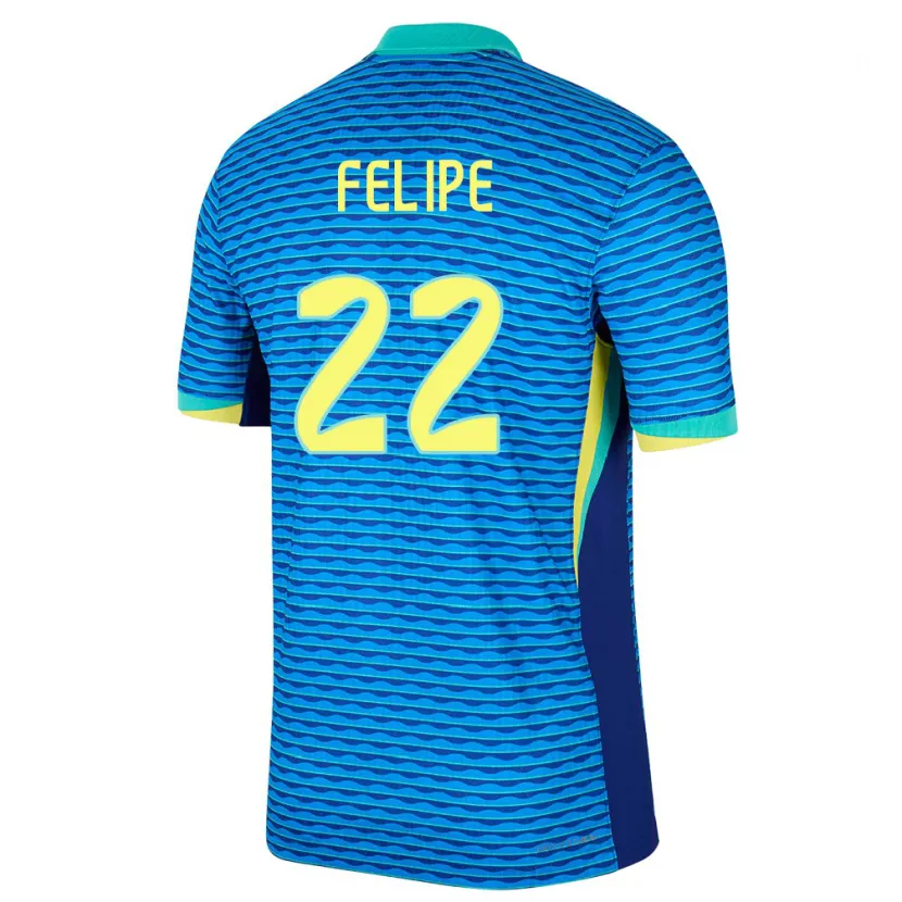 Danxen Femme Maillot Brésil Cayo Felipe #22 Bleu Tenues Extérieur 24-26 T-Shirt