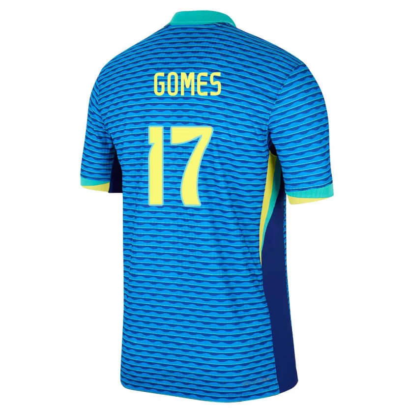 Danxen Femme Maillot Brésil William Gomes #17 Bleu Tenues Extérieur 24-26 T-Shirt