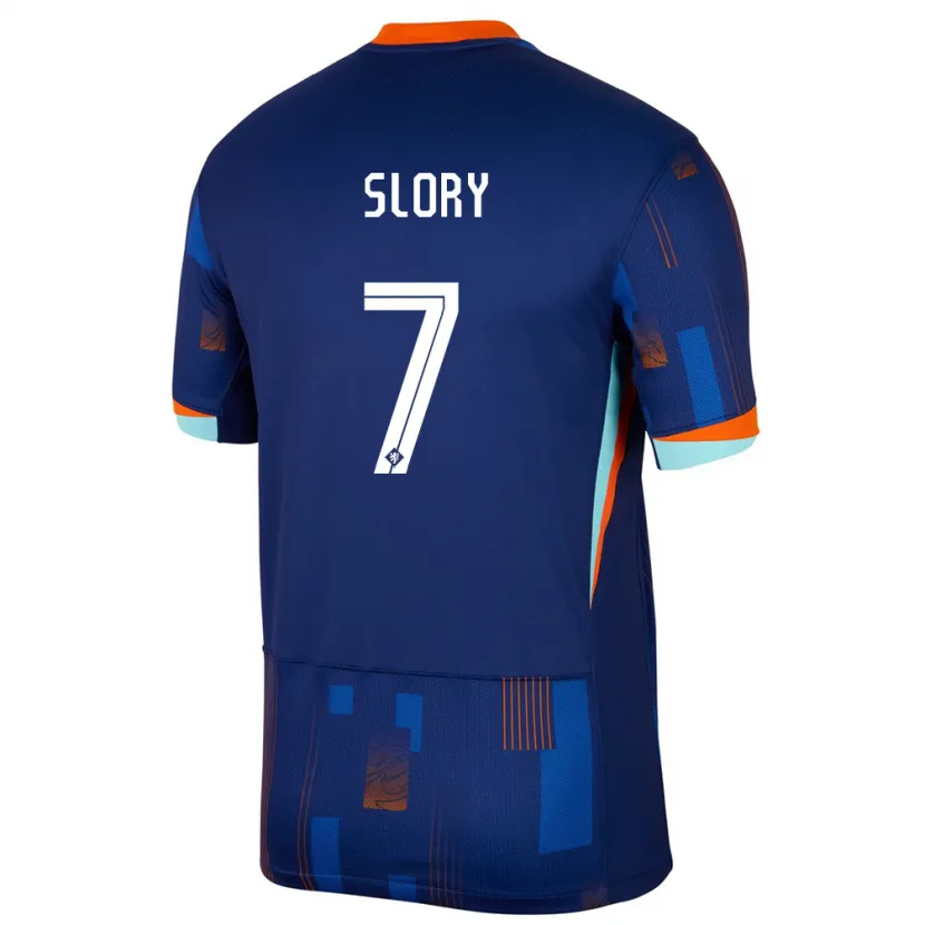 Danxen Femme Maillot Pays-Bas Jaden Slory #7 Bleu Tenues Extérieur 24-26 T-Shirt