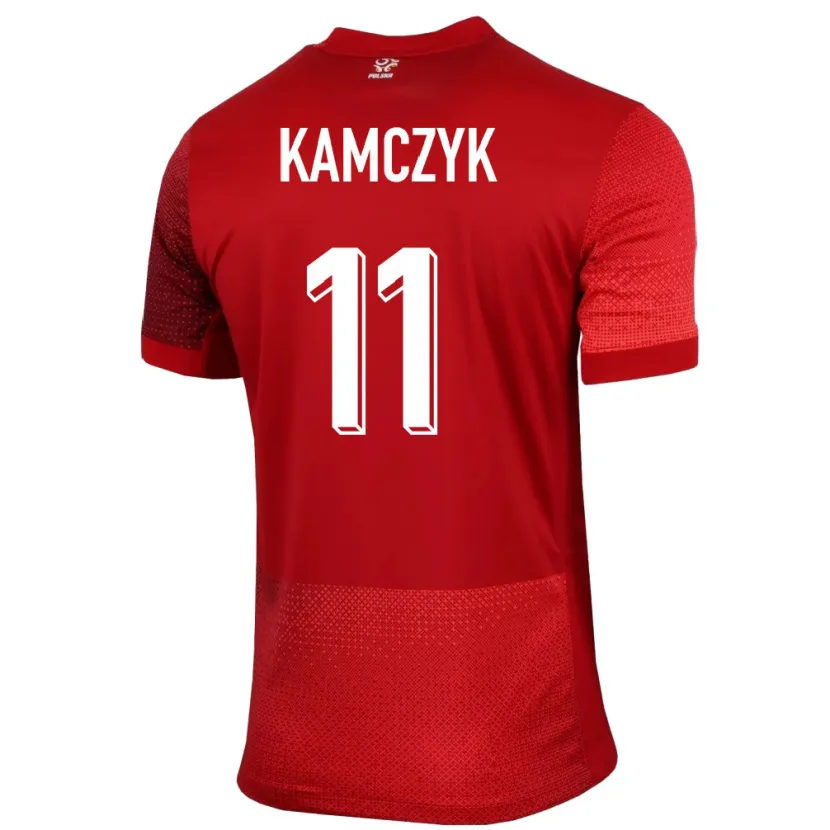 Danxen Femme Maillot Pologne Ewelina Kamczyk #11 Rouge Tenues Extérieur 24-26 T-Shirt