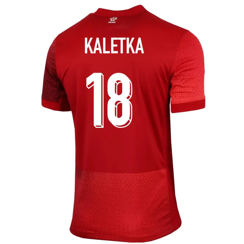 Danxen Femme Maillot Pologne Nikol Kaletka #18 Rouge Tenues Extérieur 24-26 T-Shirt