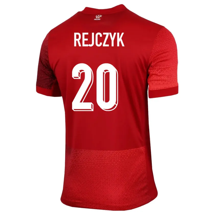 Danxen Femme Maillot Pologne Filip Rejczyk #20 Rouge Tenues Extérieur 24-26 T-Shirt