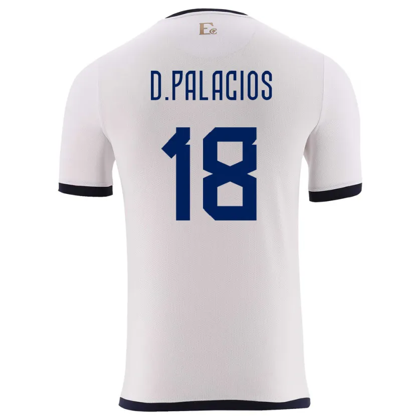 Danxen Femme Maillot Équateur Diego Palacios #18 Blanc Tenues Extérieur 24-26 T-Shirt