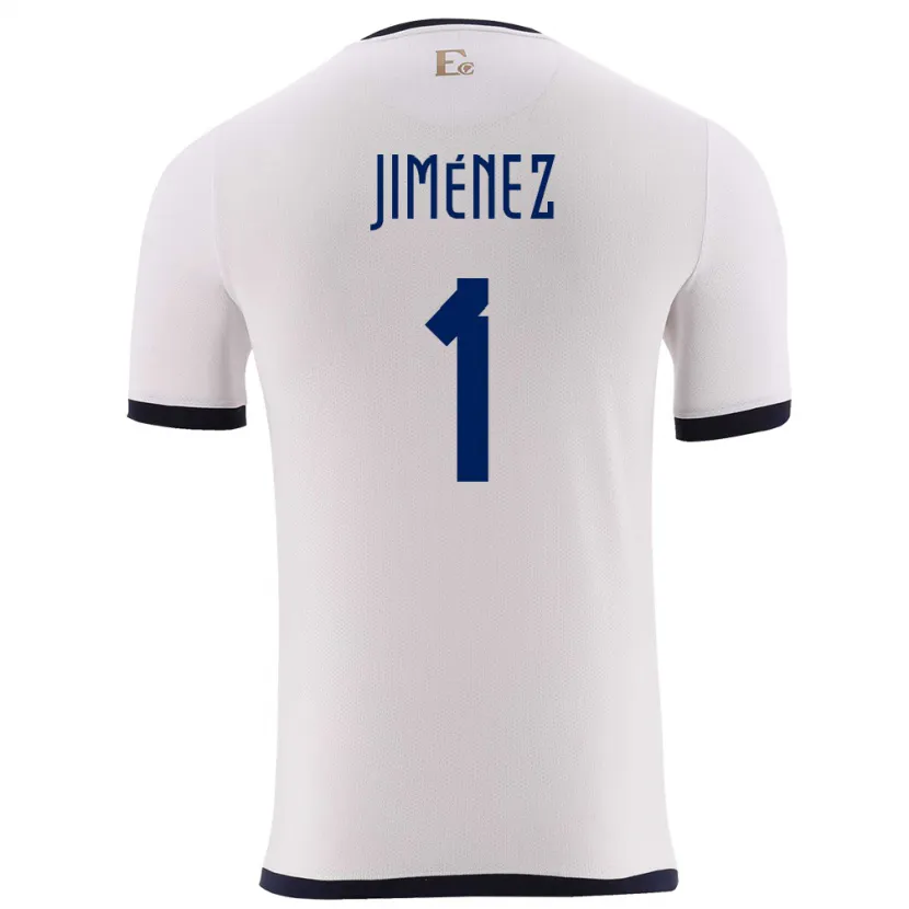 Danxen Femme Maillot Équateur Tony Jimenez #1 Blanc Tenues Extérieur 24-26 T-Shirt