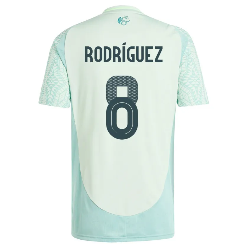 Danxen Femme Maillot Mexique Carlos Rodriguez #8 Lin Vert Tenues Extérieur 24-26 T-Shirt