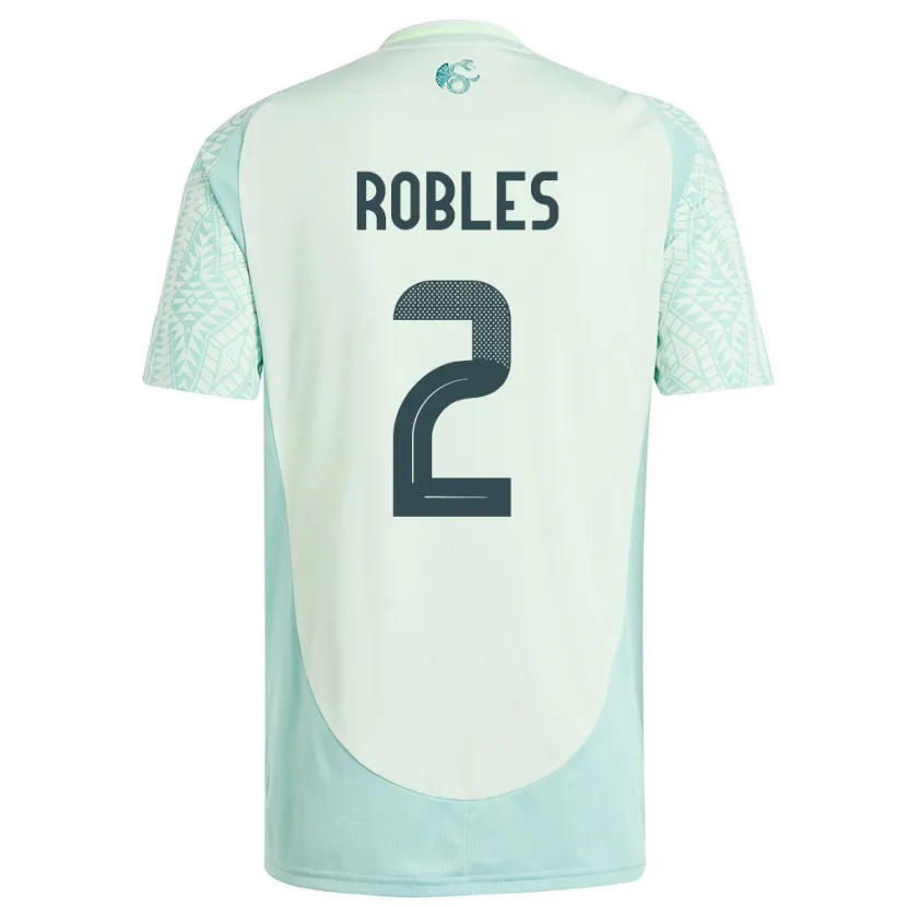 Danxen Femme Maillot Mexique Kenti Robles #2 Lin Vert Tenues Extérieur 24-26 T-Shirt