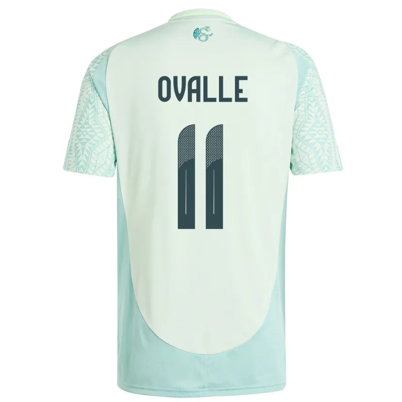 Danxen Femme Maillot Mexique Lizbeth Ovalle #11 Lin Vert Tenues Extérieur 24-26 T-Shirt