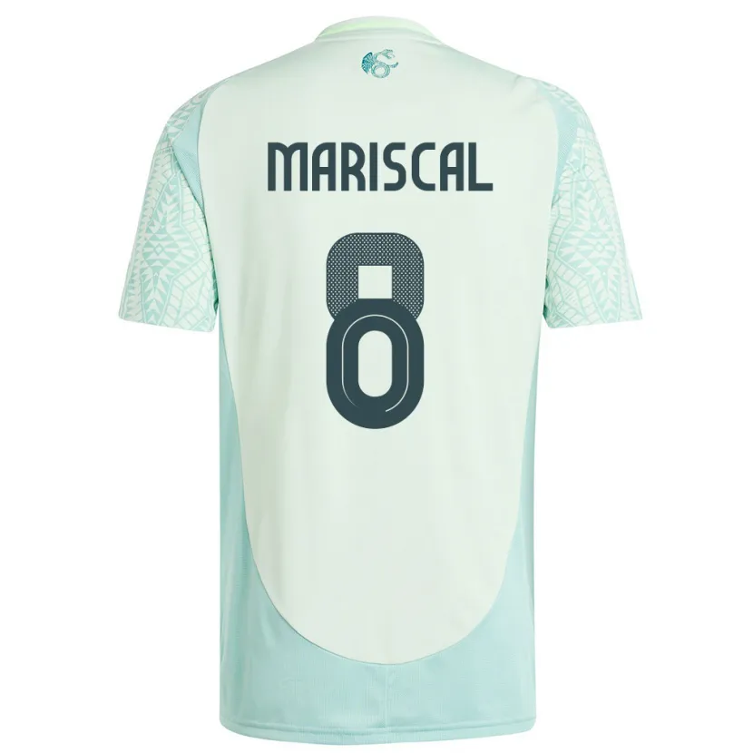 Danxen Femme Maillot Mexique Salvador Mariscal #8 Lin Vert Tenues Extérieur 24-26 T-Shirt