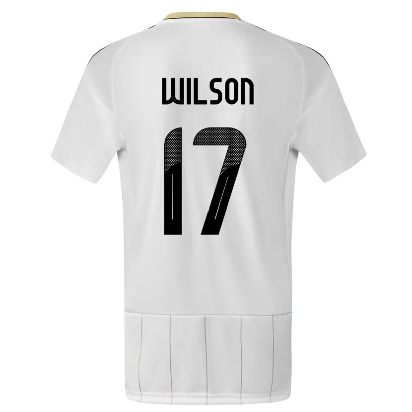 Danxen Femme Maillot Costa Rica Roan Wilson #17 Blanc Tenues Extérieur 24-26 T-Shirt